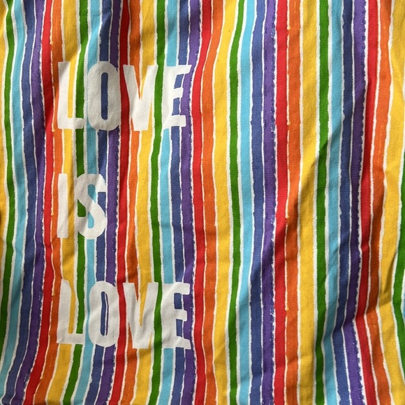 NWOT Love is Love striped rainbow 100% cotton tote from Nordstrom Pride Rainbow - Picture 2 of 2